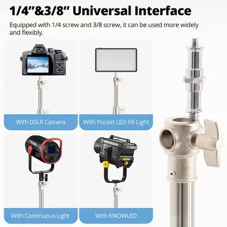 ขาตั้งไฟสแตนเลส สูง 2.8 เมตร ทนงานหนัก รองรับ SoftBox MonoLight และอุปกรณ์ถ่ายภาพ