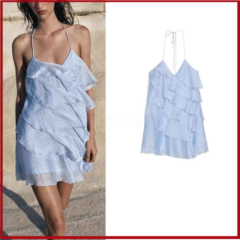ZA Summer สินค้าใหม่ เสื้อผ้าผู้หญิง เดรสสั้นตกแต่งเป็นชั้น 5029238