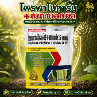 โพรพาโมคาร์บ+เมทาแลกซิล ขนาด 1 kg สารป้องกันกำจัดโรคพืช ใบไหม้ รากเน่า โคนเน่า ไฟท็อป ตราสิงห์ไท