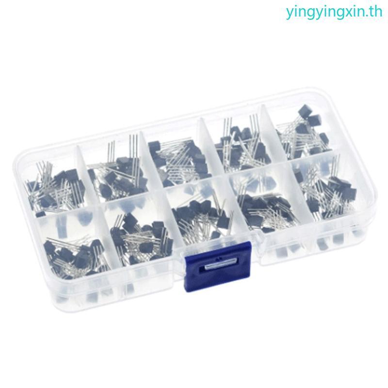 YIN 10 ค่า 200 ชิ้นชุดทรานซิสเตอร์ทรานซิสเตอร์ Assortment BC337 BC327 2N22 2N2907