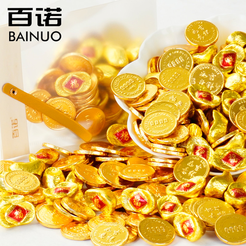 Bennow Gold Coin Milk Chocolate Gold Ingot Milk Chocolate เหรียญพิเศษเซี่ยงไฮ้