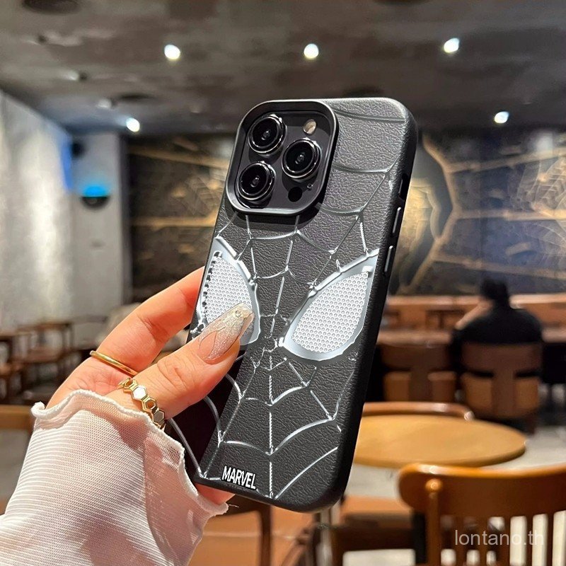 เคสโทรศัพท์เคสโทรศัพท์เคสโทรศัพท์อินเทรนด์เงิน Cobweb เหมาะสําหรับ iPhone 17 Pro Shock-resistant 15 