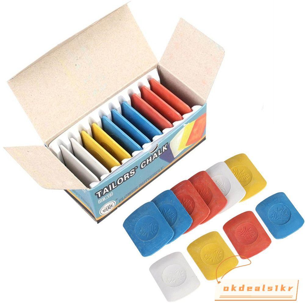 IOKDEALS1 10 ชิ้น Erasable Tailor ชอล์กอุปกรณ์เย็บผ้า เครื่องหมาย Patchwork สีสัน
