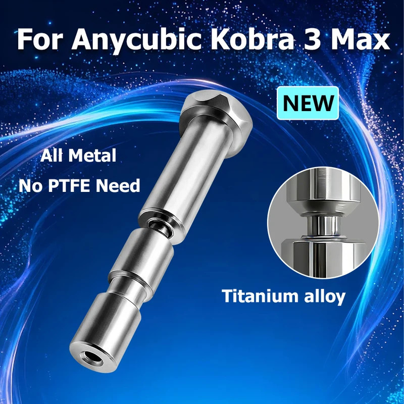 HB อัพเกรดสําหรับ Anycubic Kobra 3 Max หัวฉีดไม่มี PTFE หลอด 0.6 0.4 0.8 หัวฉีดไทเทเนียม Heatbreak K