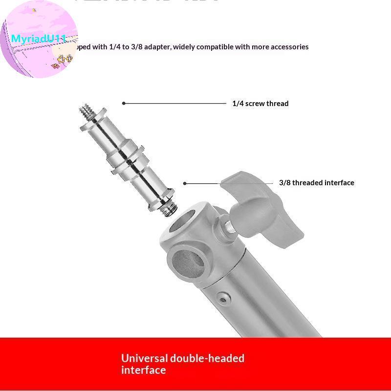 MyriadU สแตนเลสอะแดปเตอร์สกรูสองหัวทนทาน Unbreakable สร้างสกรูเชื่อมต่อสําหรับกล้องขาตั้งกล้องกีฬากล้อง Mount TH