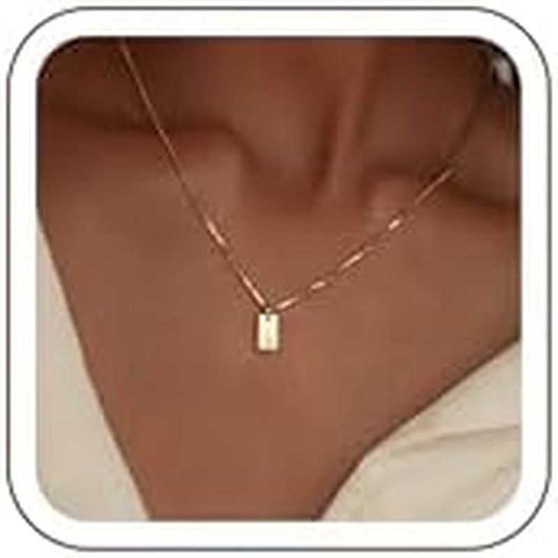 Dainty สร้อยคอทองคําสร้อยคอผู้หญิงอินเทรนด์ชุบทองสําหรับเครื่องประดับตัวอักษรส่วนบุคคลสร้อยคอจี้ของข
