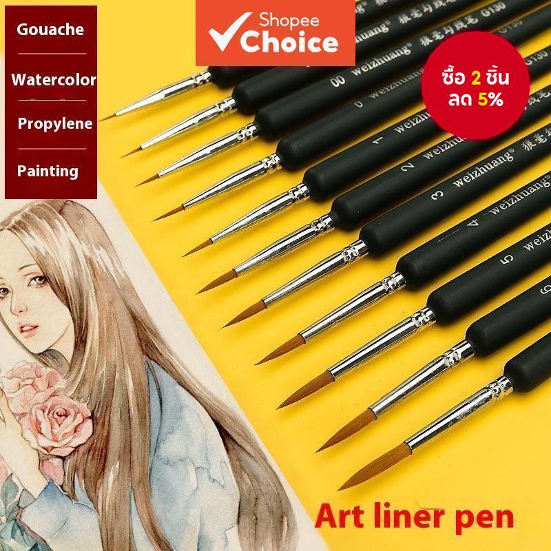 ชุดแปรงรายละเอียด 6 ชิ้น สําหรับวาดเส้น เหมาะกับสีน้ํา สีน้ํามัน อะคริลิก และสีวันโกช