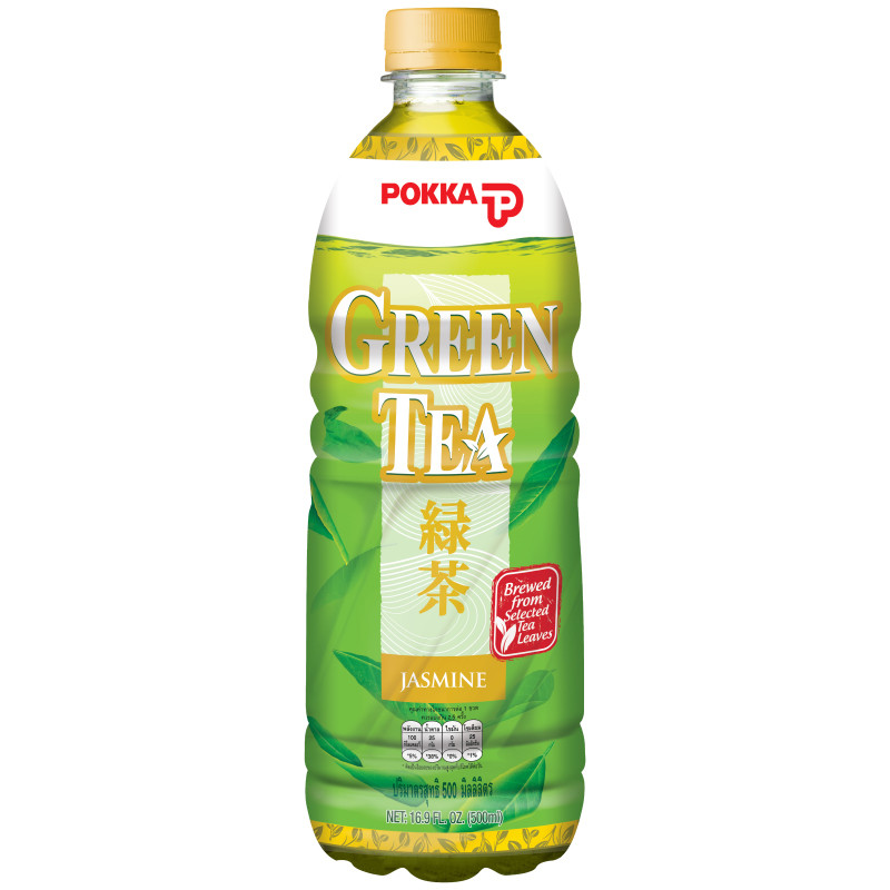 พอคคาชาเขียวเครื่องดื่มกลิ่นมะลิ 500มล. Pokka Jasmine Green Tea 500ml. [หมายเลขบาร์โค้ด 8888196173324 ]