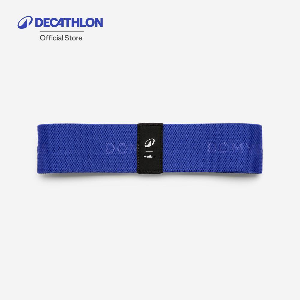 Decathlon Fitness Medium-Resistance Fabric Band For Glutes ยางยืดแบบผ้าแรงต้านปานกลางสำหรับบริหารสะโพก - Dark Blue