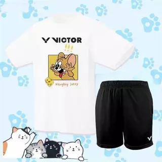 เสื้อวิคเตอร์ Tom & Jerry ผ้าระบายอากาศดี เสื้อทอมแอนด์เจอร์รี่ เสื้อแบด เสื้อกีฬา ส่งไวจากไทยไม่พอใจยินดีคืนเงิน