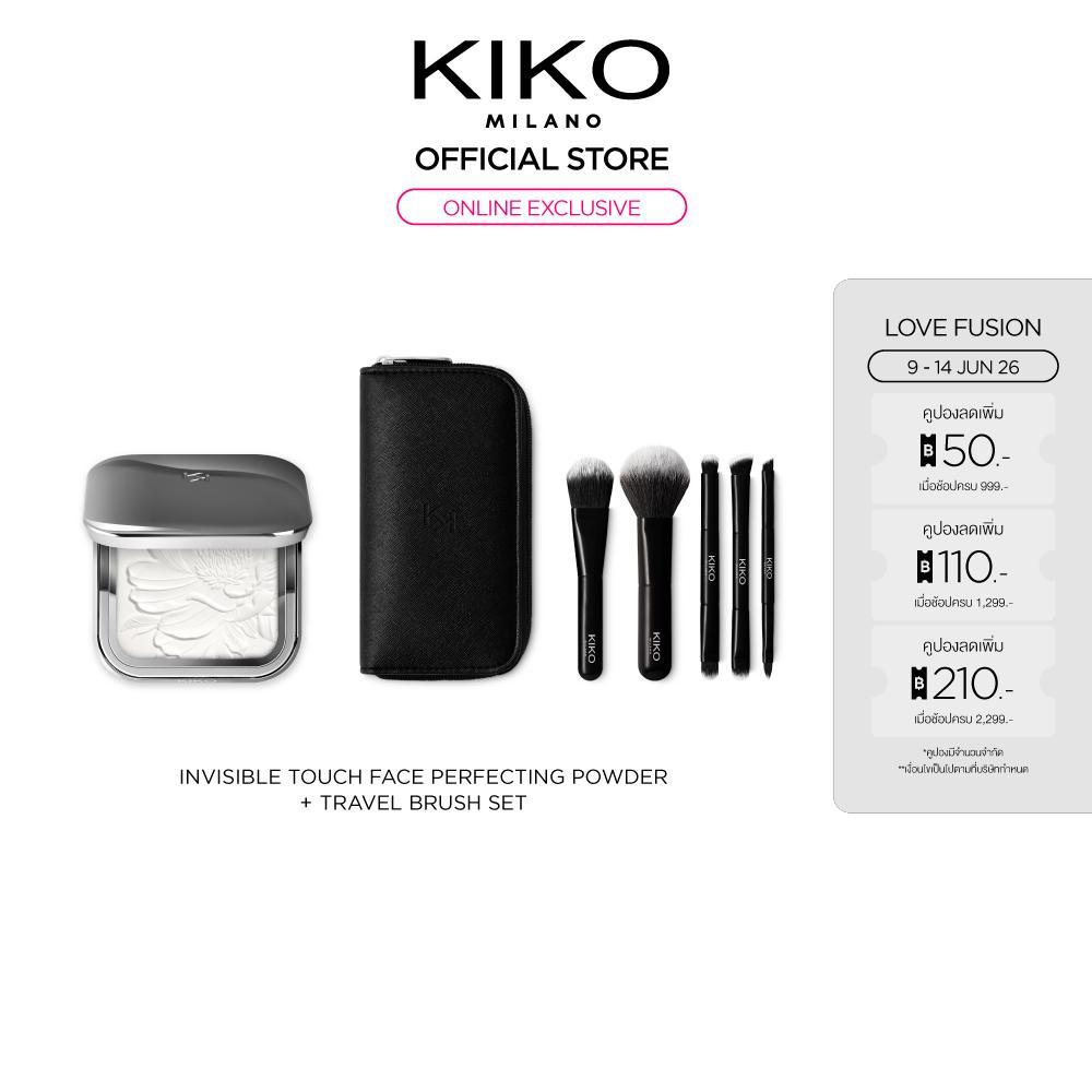 KIKO MILANO Perfect Pair: Powder & Travel Brush เพอร์เฟ็กต์ แพร์ พาวเดอร์ แอนด์ ทราเวล บรัช