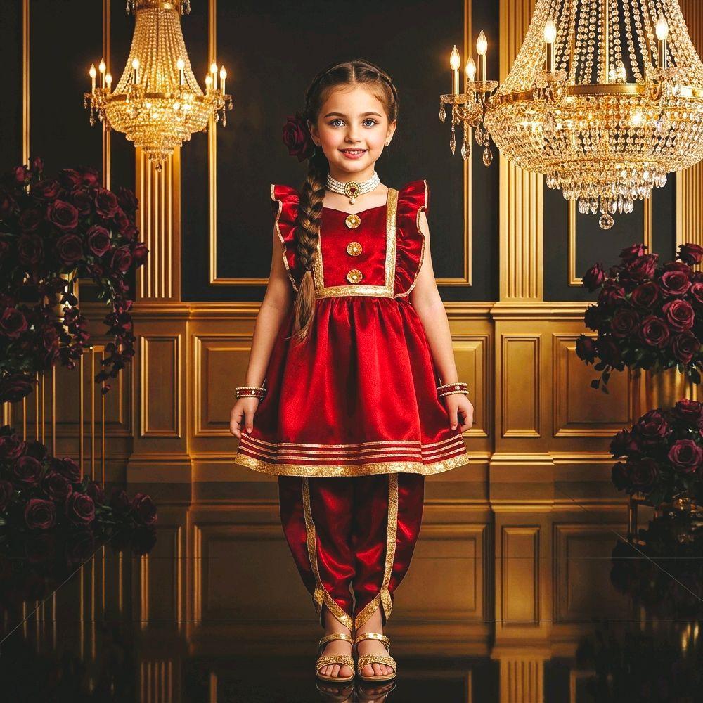 SilkAzhagi Kids Punjabi Suit 8 สี