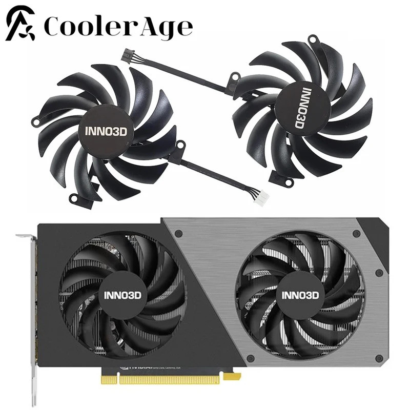สําหรับ INNO3D GeForce RTX4060Ti TWIN X2 85 มม.CF-12915S RTX4060Ti พัดลมเปลี่ยนการ์ดกราฟิก