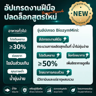 BIOZYM Mini อาหารปลาพรีเมียม สำหรับปลาสวยงาม โปรตีนสูง วิตามินครบ ช่วยเสริมการเจริญเติบโตและสีสันสดใส COD