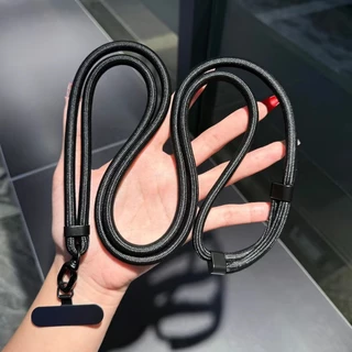 ปรับสายคล้องโทรศัพท์มือถือเชือกเส้นเล็ก กระเป๋าสะพายข้าง โทรศัพท์เชือกคอกับแพทช์สําหรับ ไอโฟน โทรศัพท์มือถือแขวนสายสา
