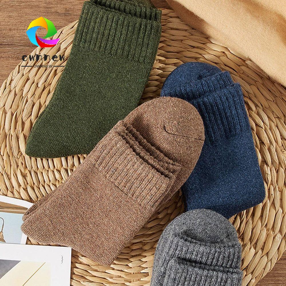 OWNNEW ถุงเท้า Snow Terry Merino Wool สำหรับทั้งผู้ชายและผู้หญิง ยืดหยุ่น กันลมหนาวได้อย่างดี