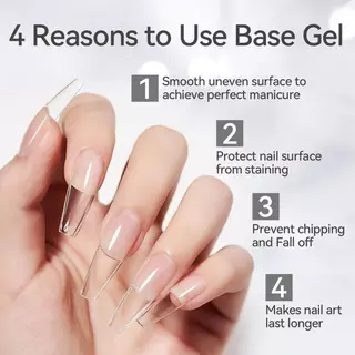 【Local】BORN PRETTY Strong Base Gel Polish Super Top Coat ติดทนนาน Soak Off เจลเคลือบเงาเล็บ 15ml