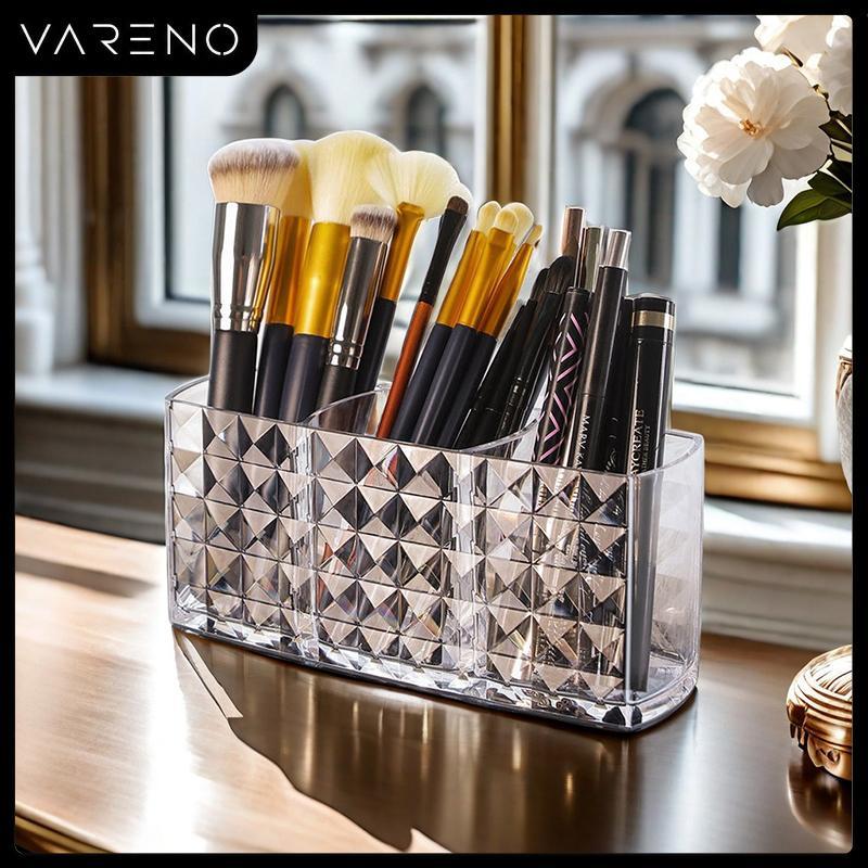 Vareno กล่องเก็บเครื่องมือเก็บแปรงแต่งหน้าอะคริลิคเครื่องสำอางกล่องใส่แปรงแต่งหน้า