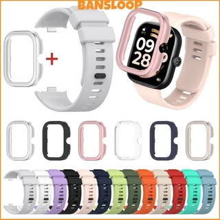 กรณีซิลิโคนสายรัด PC for Smartwatch Xiaomi Redmi Watch 6 5 4 ผู้ป้องกันหน้าจอ ฝากกันชน สายรัดยาง อุปกรณ์เสริมสร้อยข้อมือ