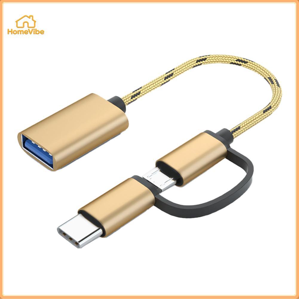 HomeVibe LiebeWH USB 3.0 OTG Cable A ถึง Type C อะแดปเตอร์สำหรับเชื่อมต่อเกม Pad คีย์บอร์ด โทรศัพท์คอมพิวเตอร์