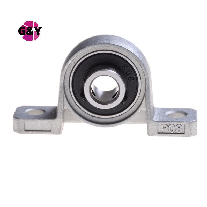 G&Y สังกะสีอัลลอยด์เส้นผ่านศูนย์กลาง 8 มม. Bore Ball Bearing Pillow Blo Mounted Support KP08 ใหม่