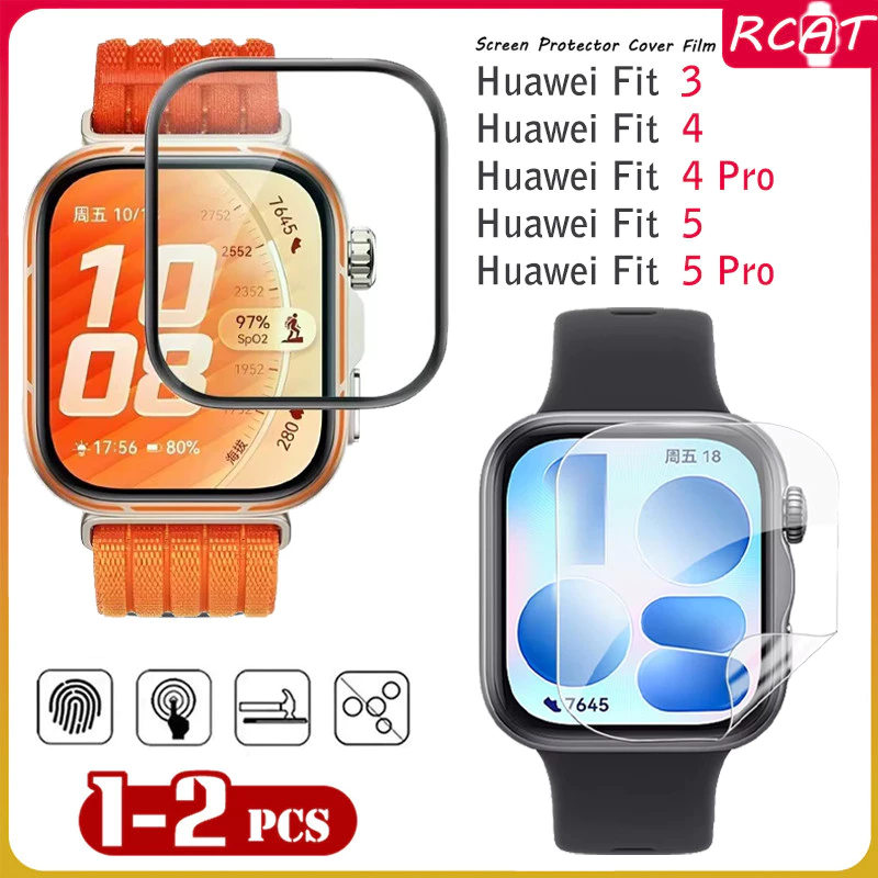 HD Anti-Scratchป้องกันหน้าจอสำหรับHuawei Fit 5 4/5 4Pro Hydrogelฟิล์ม/กระจกนิรภัยเต็มรูปแบบสำหรับสมาร์ทวอท์ชHuawei Fit 3