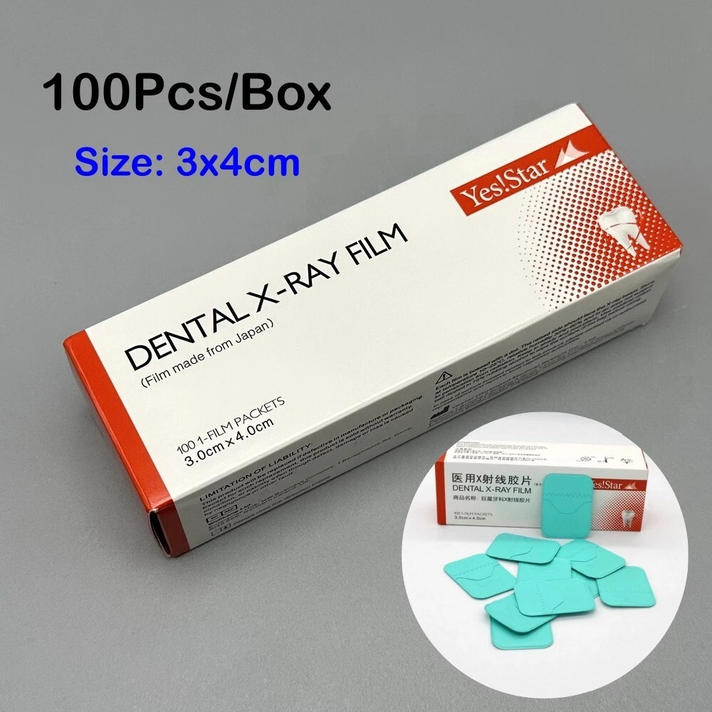 YOUYAO ในสต็อก 250ml Monobath Solution 100 ชิ้นทันตกรรม X-ray ฟิล์มขนาด 3x4 ซม.Oral Cavity ภาพทางการแพทย์ฟิล์มวิทยุ