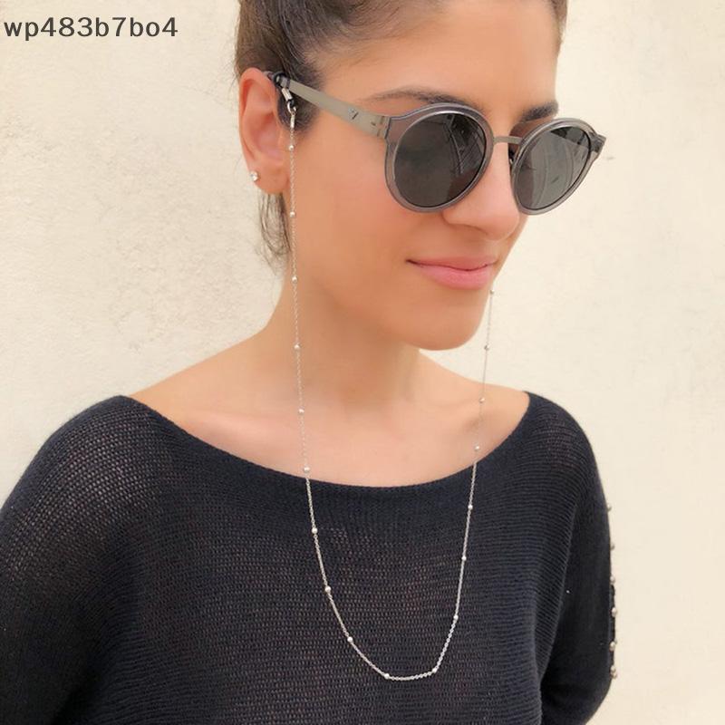 WPB สายโซ่แว่นตาสีทองสำหรับผู้หญิงใหม่แว่นกันแดดสำหรับอ่านสายแว่นตาลูกปัดเชือกคล้องคอ