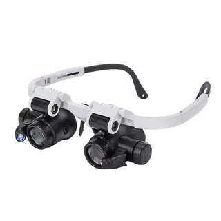 Zeblu 2022 8X/23X Double Eye LED โคมไฟแว่นขยายแว่นตาแว่นขยาย Loupe lu