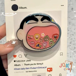 Griptok ที่ยึดโทรศัพท์ชินจัง ลายการ์ตูนน่ารัก ติดกาวได้แน่น ใช้ได้ทุกรุ่น ทนทาน ไม่หลุด ลายชินจัง กริ๊บต๊อก