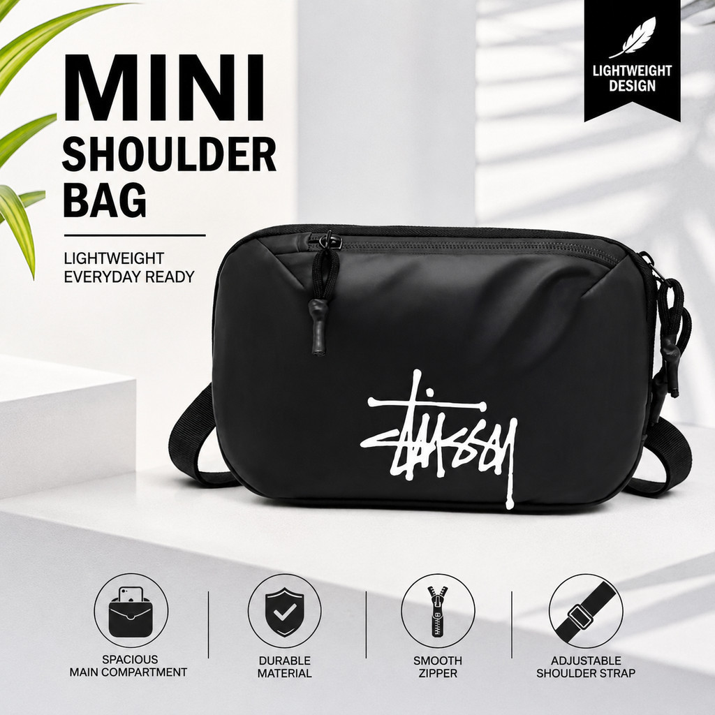 Simple น้ําหนักเบา Multi-Layer Storage Zipper Messenger Bag Daily Commuter Outing กระเป๋าใบเล็กแบบพกพา