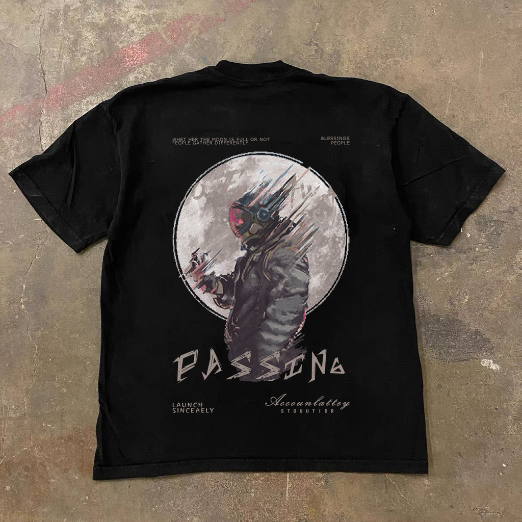 2026เสื้อยืดแขนสั้นผู้ชายอินเทรนด์แห่งชาติพิมพ์รอบคอหนัก230กผ้าฝ้ายแท้อินอินเทรนด์ฤดูร้อนสไตล์ใหม่สบ