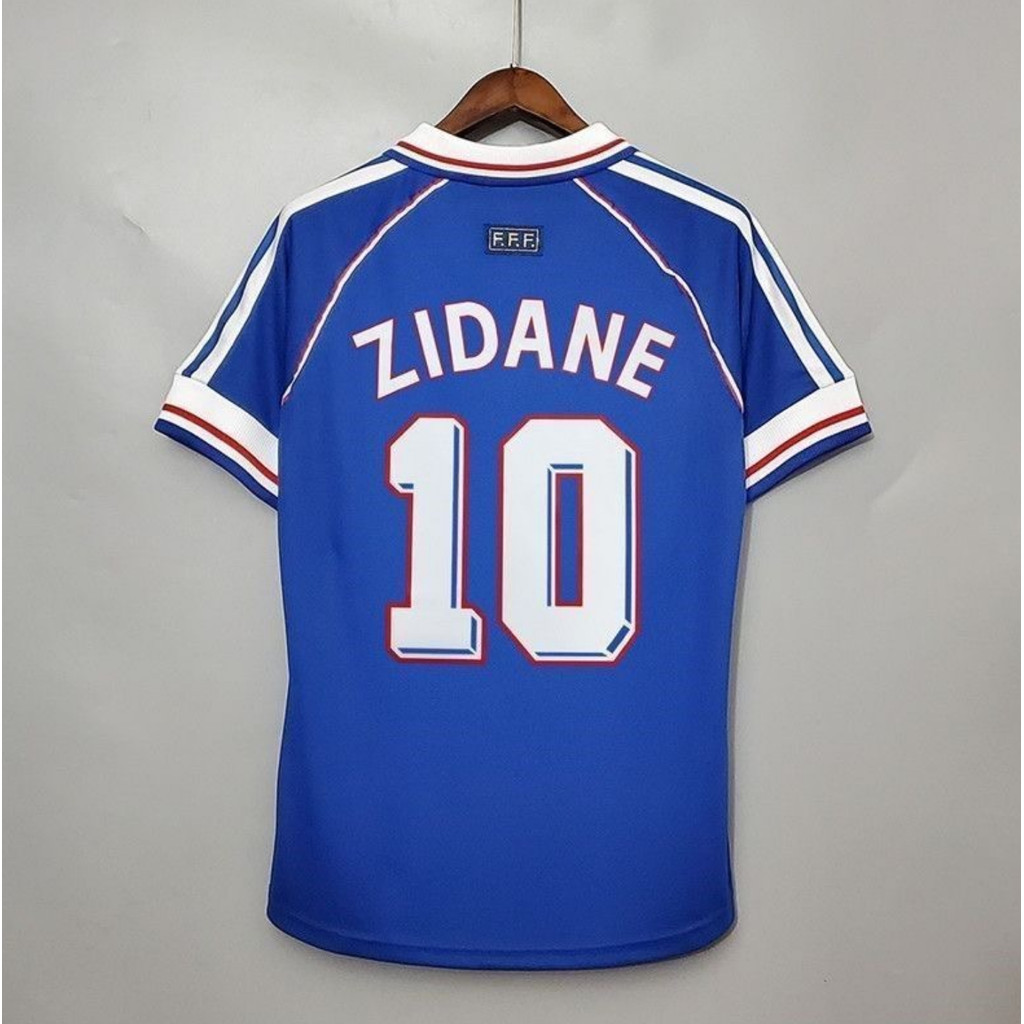 1998 เสื้อฟุตบอลย้อนยุคฝรั่งเศส ZIDANE  เสื้อฟุตบอลโลก High quality shirts