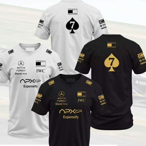 Kaos หนัง APXGP สำหรับแฟนแข่งขัน 3D ทั้งหมดพิมพ์ Tee Formula 1 ของขวัญแข่งขัน, หนัง F1 2025 APXGP เส