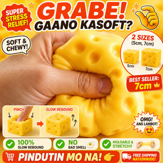 2pcs/3pcs Cheese Squishy Toy Vaseline Soft Slow Rising Stress Relief Squeeze Ball for Kids