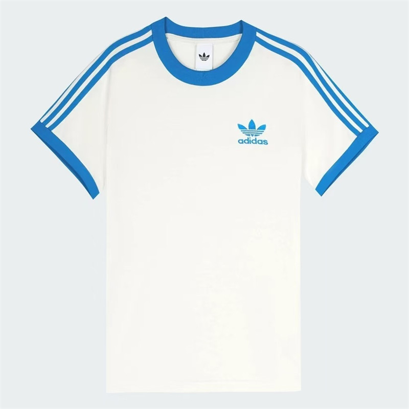 ADIDAS เสื้อยืดแขนสั้นลายโลโก้ปัก อาดิดาส - การออกแบบลําลองหลวม