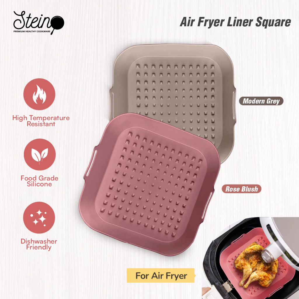 Stein Air Fryer Liner Square Food Grade Heatproof Silicone Air Fryer Liner - FM
