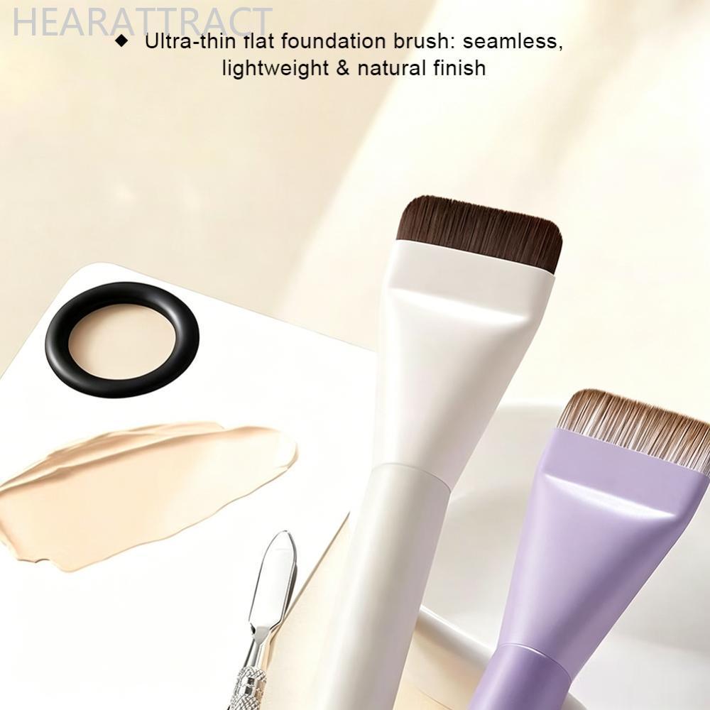 HEARATTRACT Flat Head Foundation Brush Straight Cut Makeup Brush for Liquid Foundation & Face Mask A