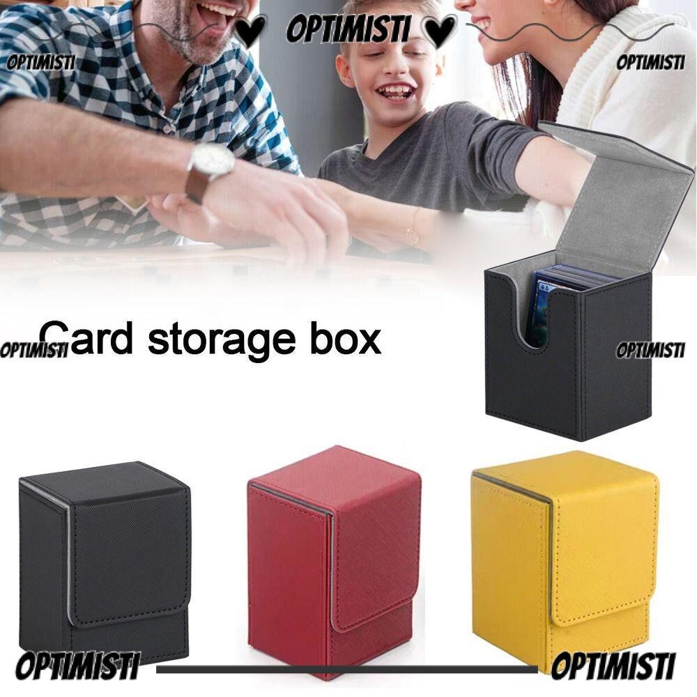 OPTIMISTI8E Deck Box, Organizer PU Game MTG Trading Card Holder, Gift Box Protectors Collectible Gam