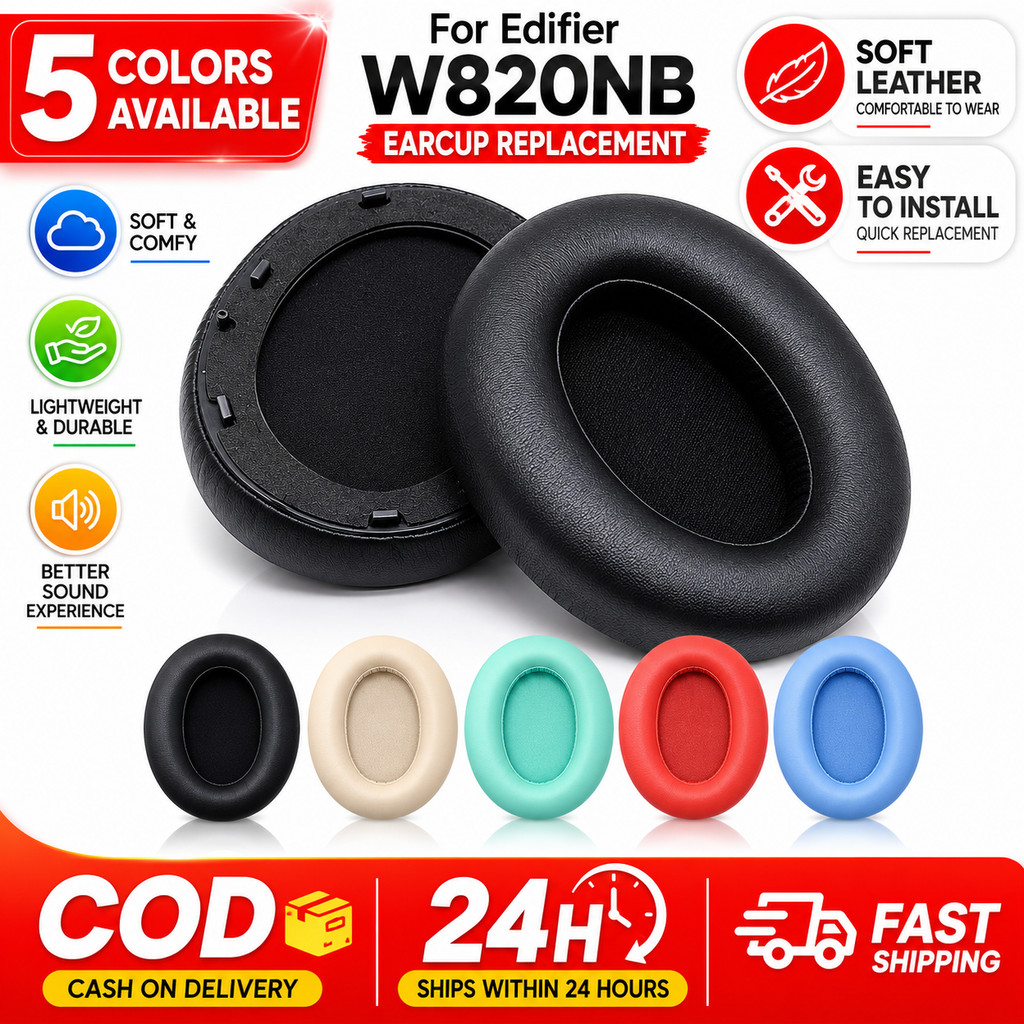 Ear pads แผ่นรองหูฟังหูฟังสําหรับ Edifier W820NB,หูฟังเบาะรองนั่ง,เปลี่ยนแถบคาดศีรษะ,Earmuff Repair Earpads Cushion