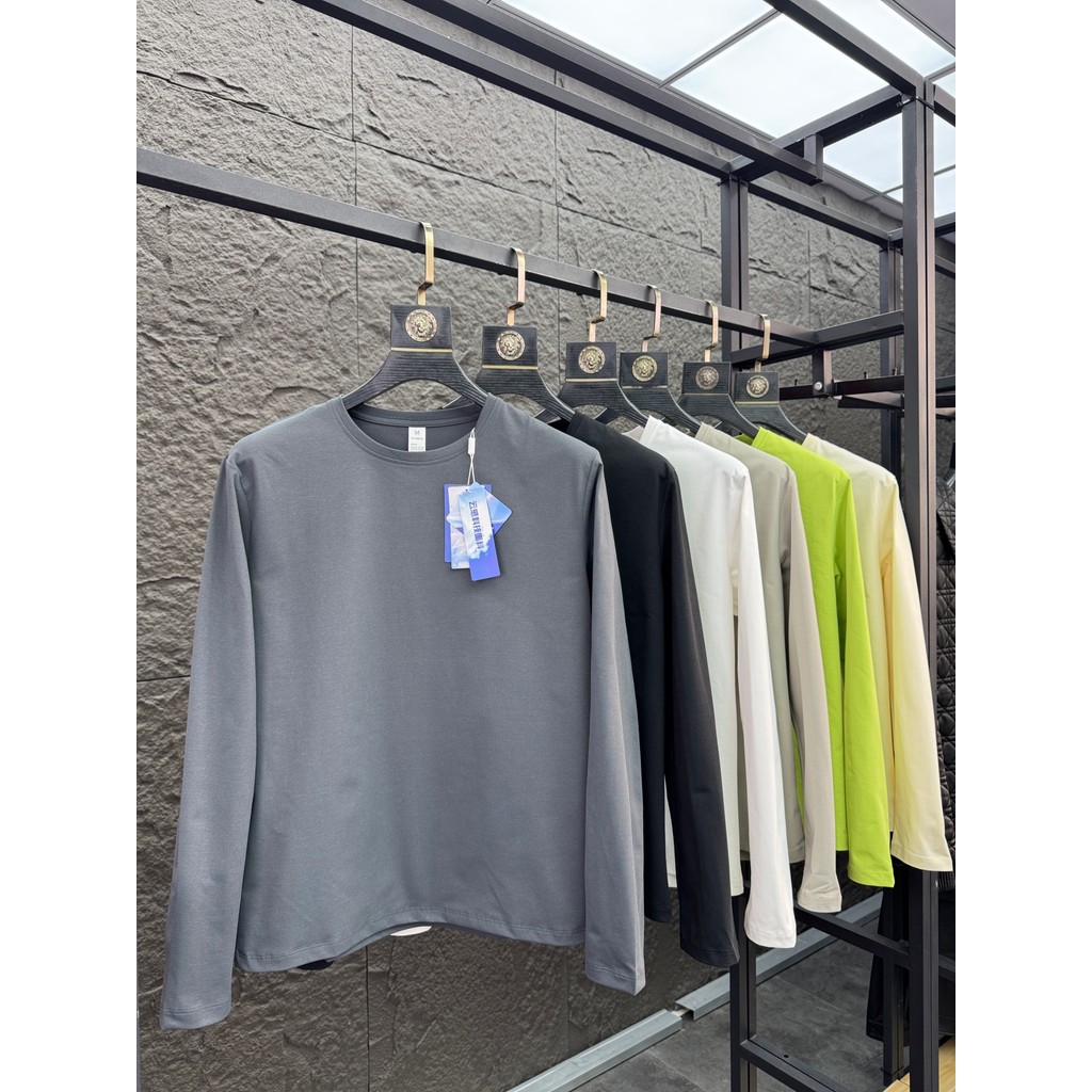 Svip Functional Cloudy Technology ผ้าฤดูใบไม้ผลิผู้ชายรอบคอสีทึบสบายBreathable Quick-Drying Casualเส