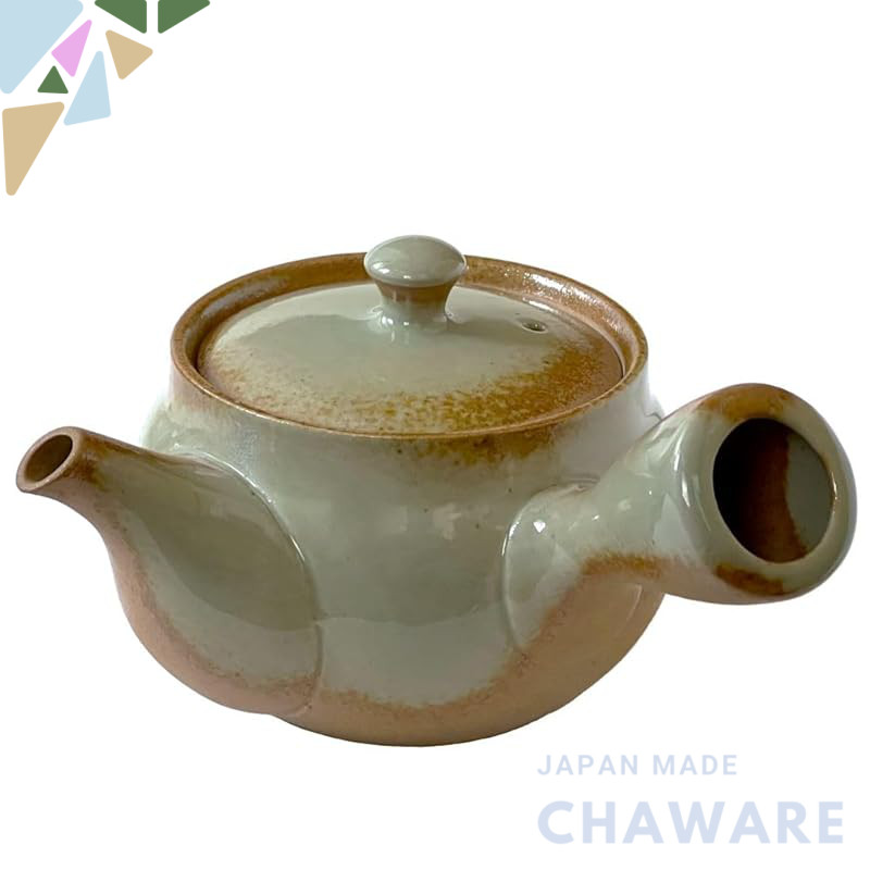 Fukei.com Tokoname-yaki Kyusu Teapot 239i 400ml Gray Glaze Ceramic with CeraMesh Tea Strainer Japan