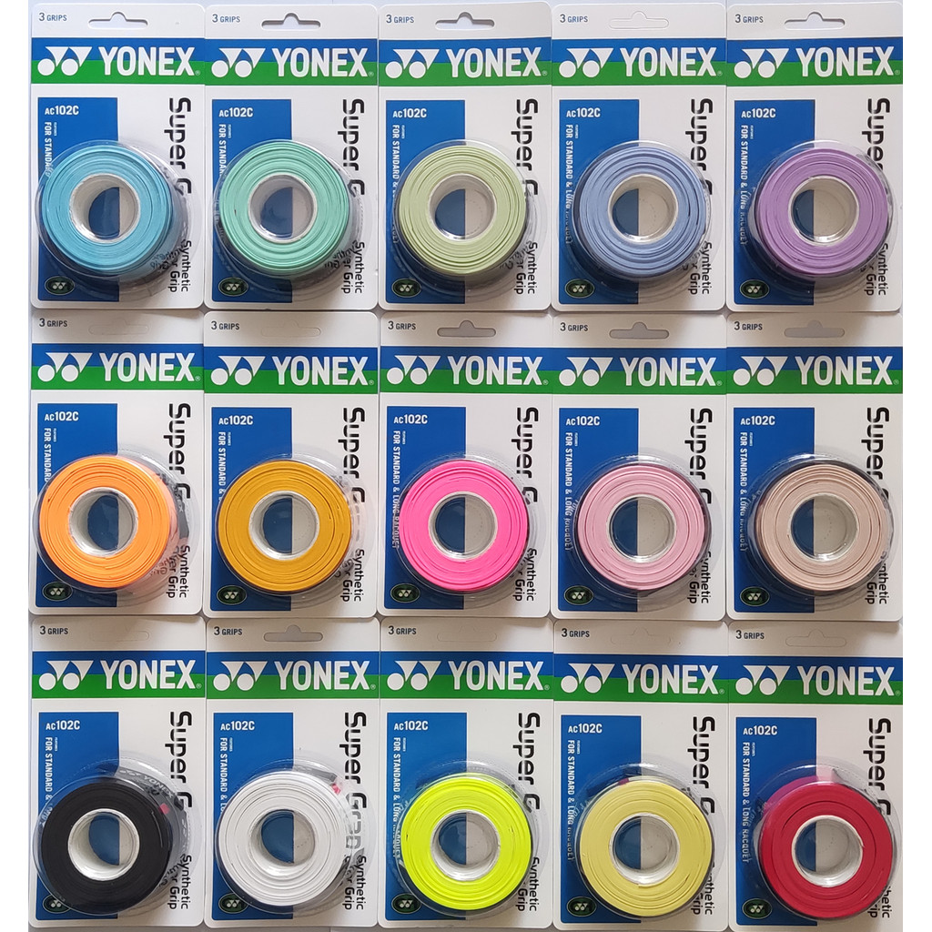 YY YONEX AC102 แบดมินตัน Grip Racket Grip แบดมินตัน OverGrip Soft Racket Hand Soft AC102C AC102EX