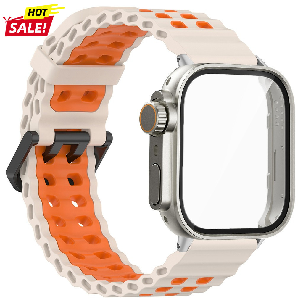 2in1 Full Galss + สายรัดกีฬาระบายอากาศสําหรับ Huawei Watch Fit 5 Pro Fit 5 Fit 4 Pro ป้องกันหน้าจอ