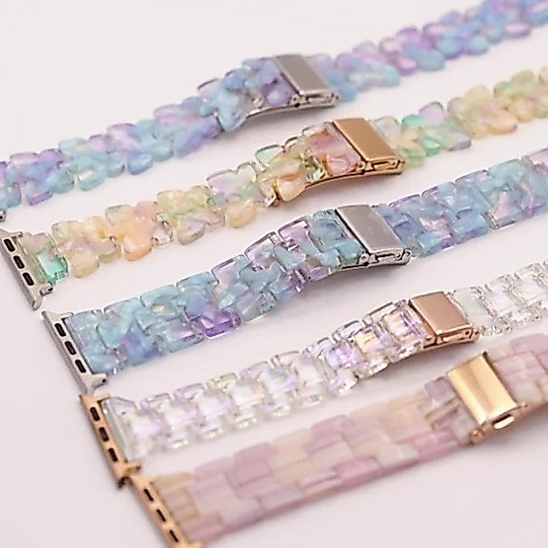 Dreamy Fresh Watch Strap เข้ากันได้กับ A-pple Watch Series11 10 987654321,SE,Ultra Resin I สายนาฬิกาเปลี่ยนสาย iWatch 41 มม.45 มม.49 มม.40 มม.44 มม.38 42 มม.สายนาฬิกาอัจฉริยะ