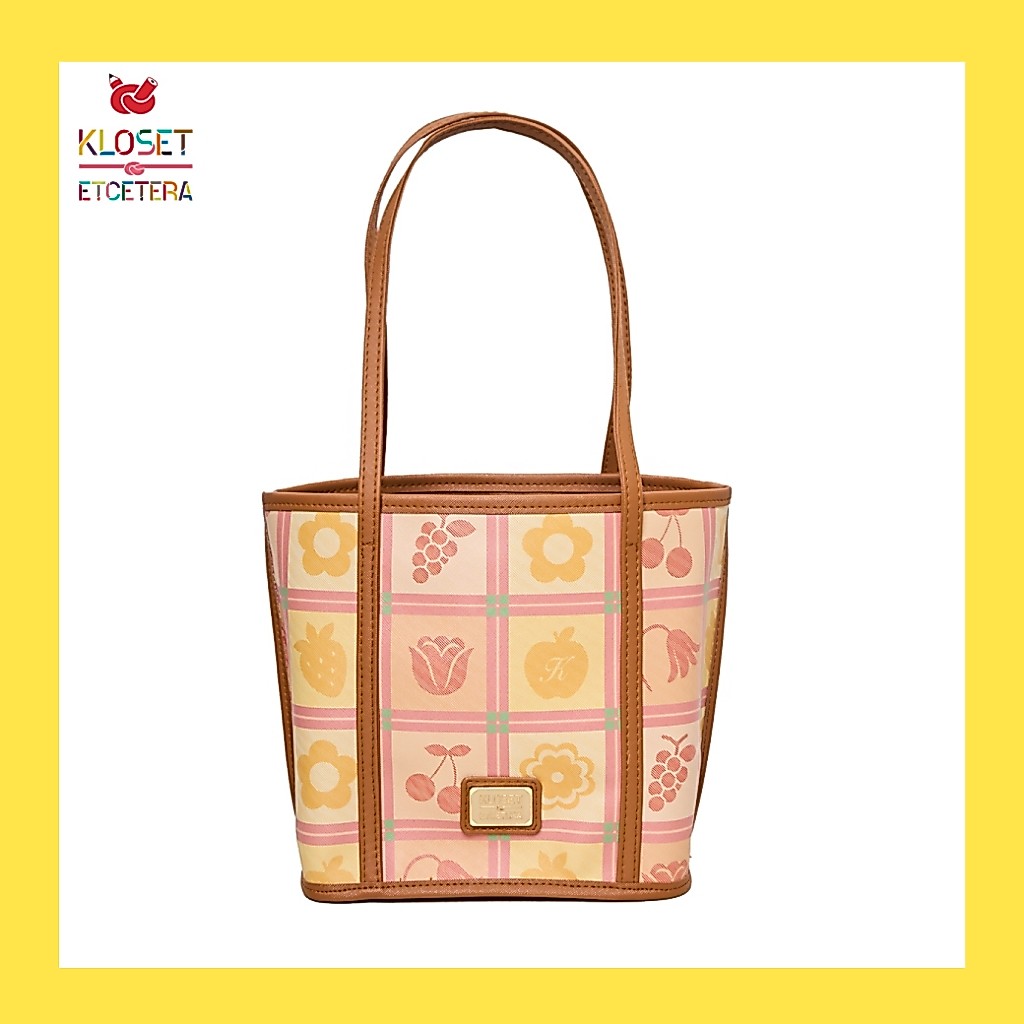 Kloset and Etcetera Happy Harvest Hannah Bag (HH-01) กระเป๋าสะพายดีไซน์ลายตารางโทนพาสเทล