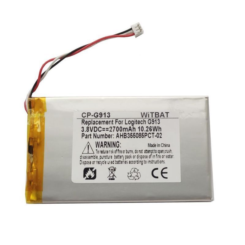เหมาะสําหรับแบตเตอรี่ Logitech Logitech G915 G915 TLK AHB355085PCT-0