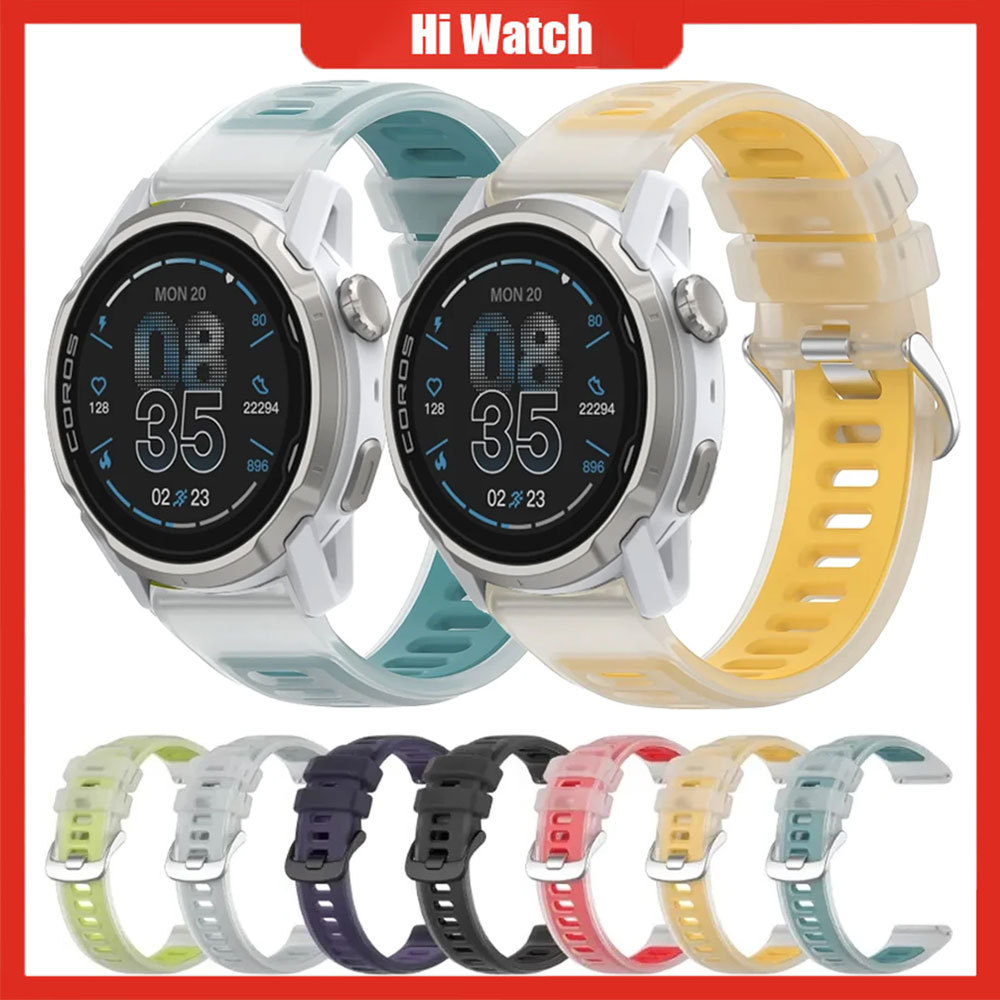 สําหรับ COROS PACE 4/3 สร้อยข้อมือซิลิโคนโปร่งแสงสําหรับ COROS APEX 2 Pro/APEX 46 มม.42 มม./PACE PRO/VERSIX Band