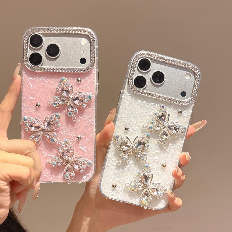สามผีเสื้อ iPhone 18 pro max 17 Pro Max 16 Pro Max 15 pro max 13 Pro Max 14 Pro Max Case Iphone 13 11 15 16 17 12 14 18 pro16 Pro 17 pro 16plus Case เคสกันกระแทกลาย