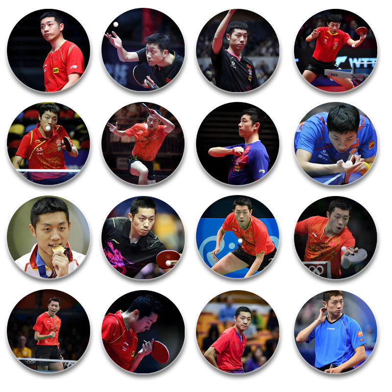 2026 Xu Xin Bar Chi 58 มม.Tinplate badge Guzi จี้ปิงปองนักกีฬาสนับสนุนอุปกรณ์ต่อพ่วงปวดกระเป๋าของขวั